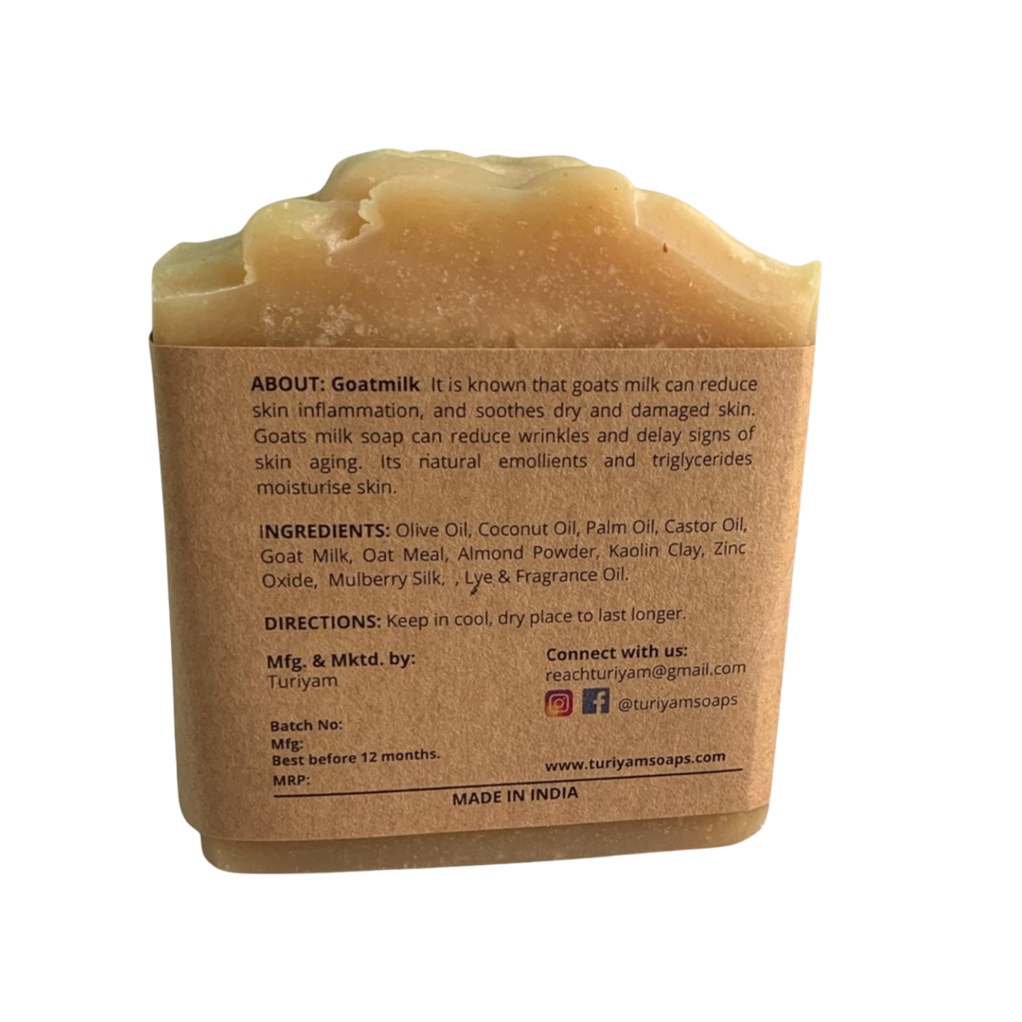 Almond & Goat Milk Cold Processed Soap