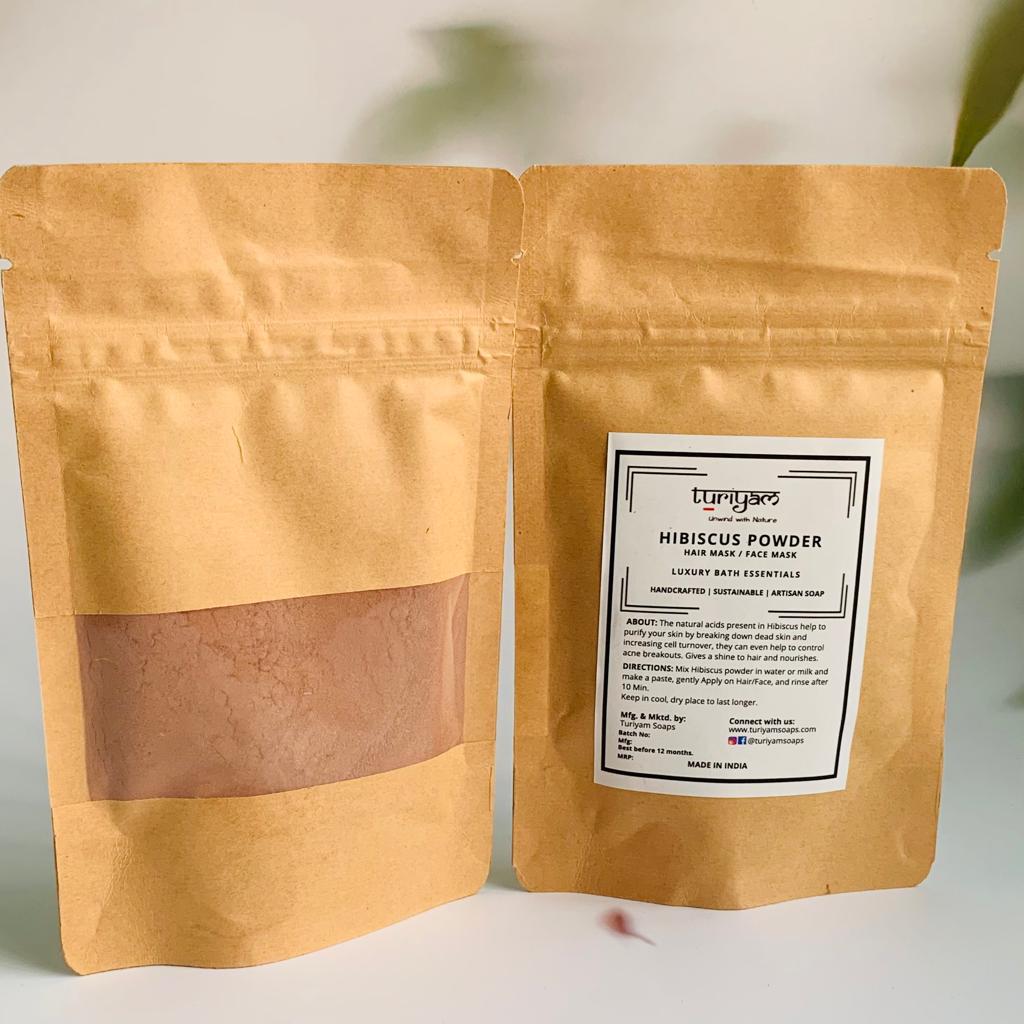 Natural Hibiscus Petal Powder Hair Mask