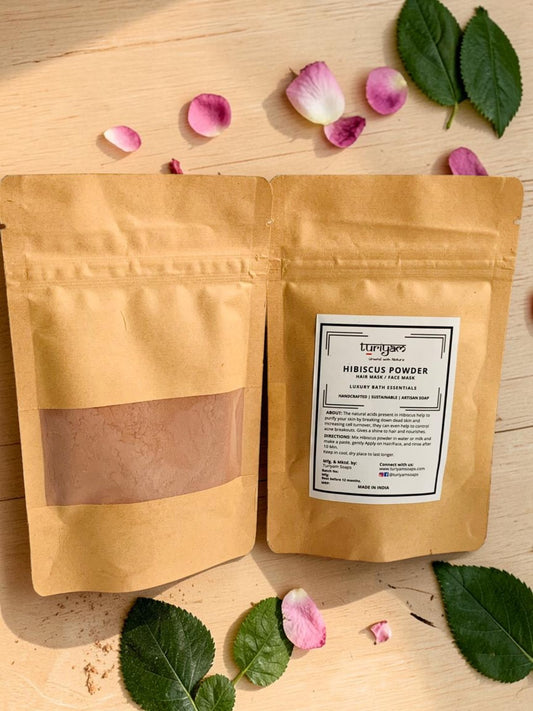 Natural Hibiscus Petal Powder Hair Mask