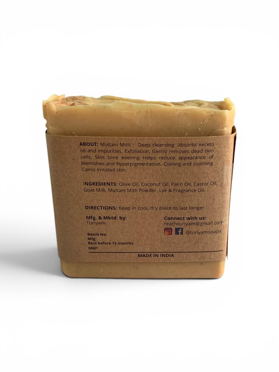 Multani Mitti Cold Process Soap for Oily Skin