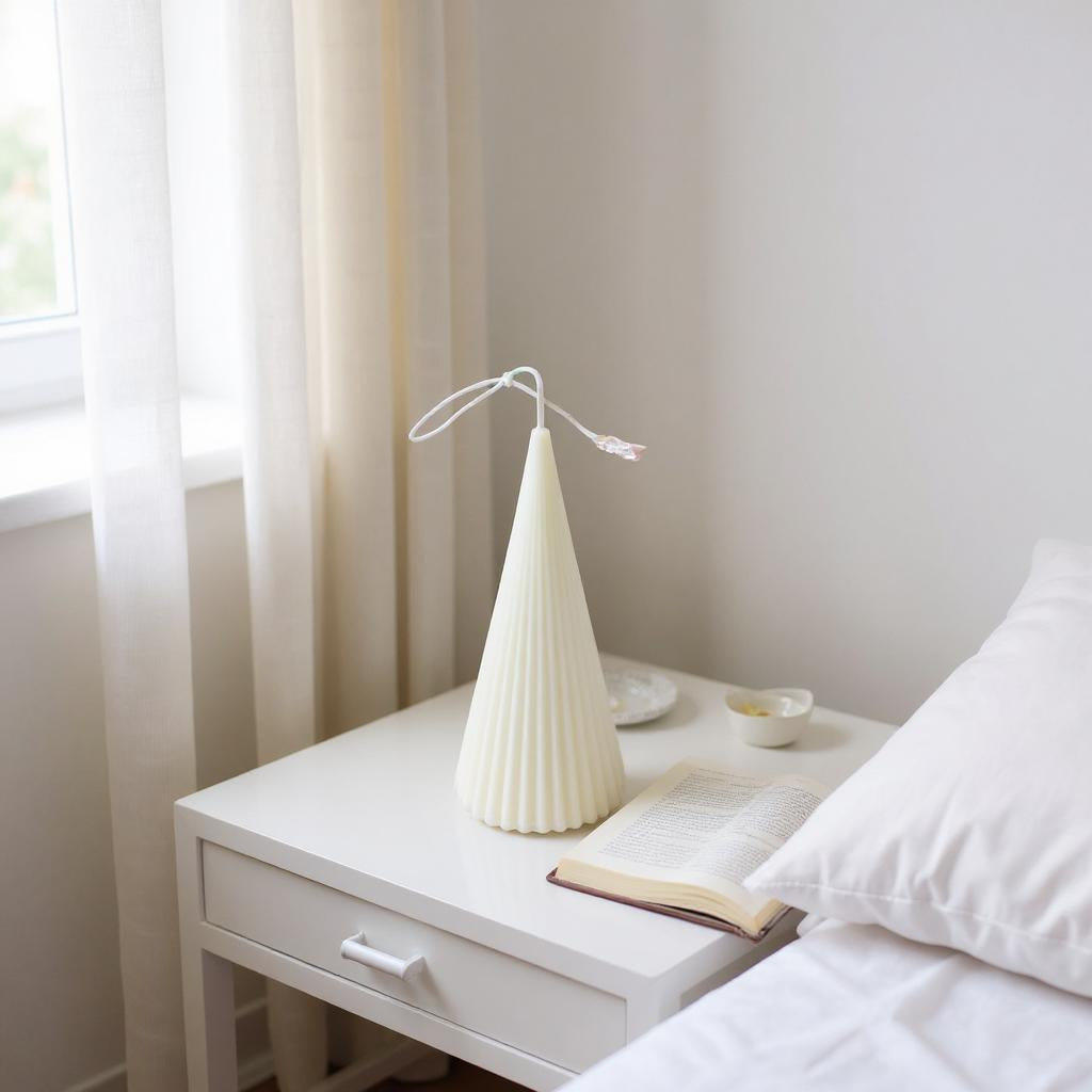 Ribbed Cone Candle - Soy Wax